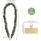 "Soft and elegant" scrunchie-style smartphone strap (crossbody type)