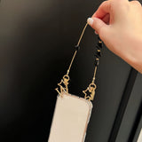 "Carry Your Sparkle" Custom Initial x Star Beaded Phone Strap / Handmade with High-Transparency Case for iPhone 14-15