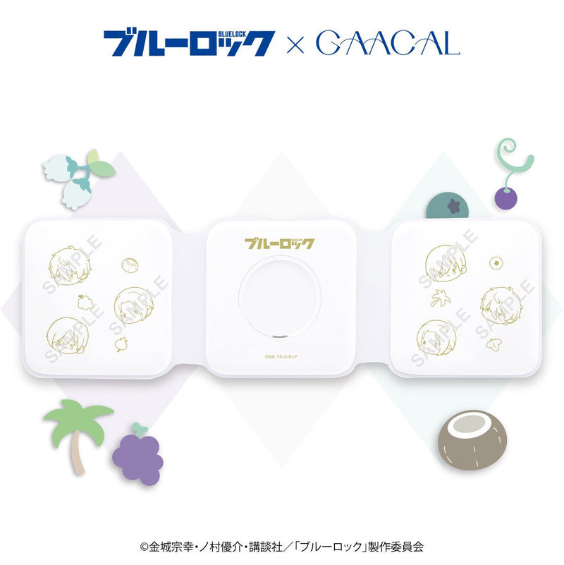 [Pre-order] Limited quantity Bluelock x GAACAL 3-in-1 foldable wireless charger, Magsafe compatible, fruit version. Nagi Seishiro, Mikage Reo, Itoshi Rin