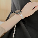 "A touch of glamour for your everyday self" Shell-style & Pearl-style Bijou Apple Watch Band