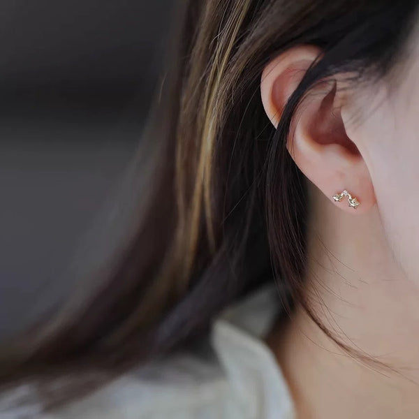 "Pure Flower" Pearl Ring Earrings