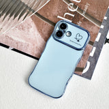 p00708 「好きなものと過ごす日は、もっと楽しい」手になじむウェーブ ハートメタリック iPhoneケース ブルー 商品画像 12