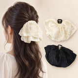 "A touch of lace for your silhouette" Embroidered lace ponytail clip