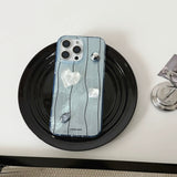 "Coolness of Summer" Light Blue Sticker Heart Smartphone Case