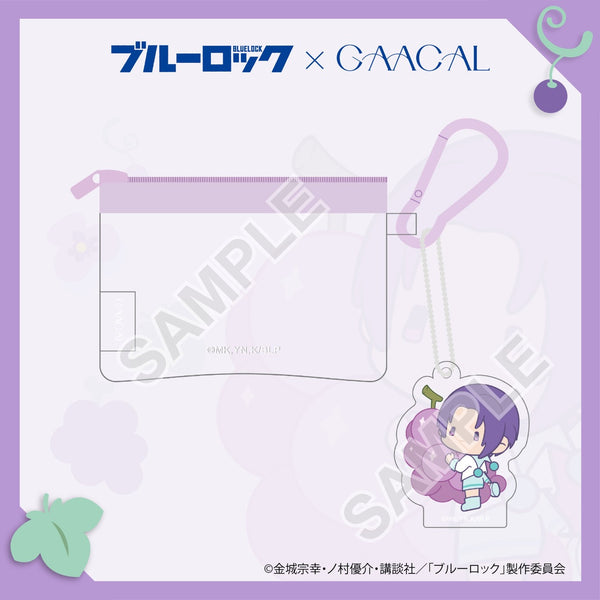 Limited quantity Blue Rock x GAACAL mini clear pouch with charm Fruit ver. Mikage Reo