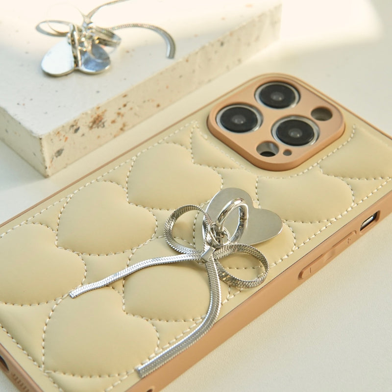 "Silver Knot" iPhone case with ribbon motif