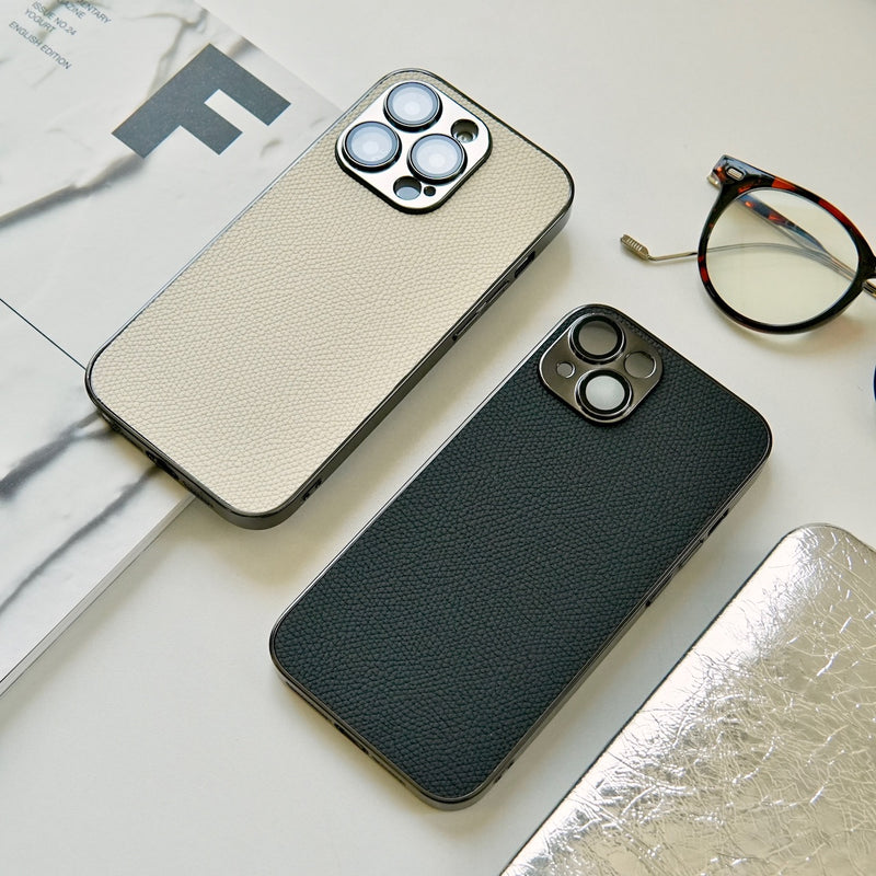 "Sophisticated Basic" Shockproof PU Leather Smartphone Case