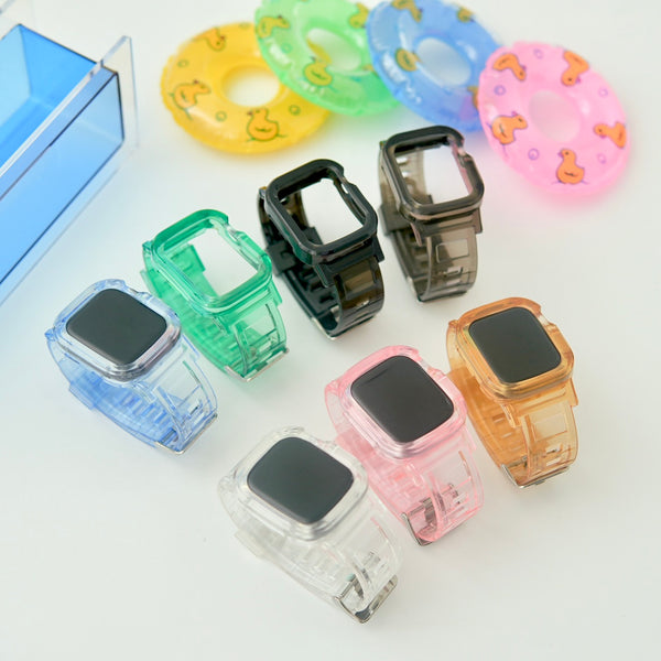 "Midsummer Transparency" 7 Colors Available Apple Watch Band Integrated 