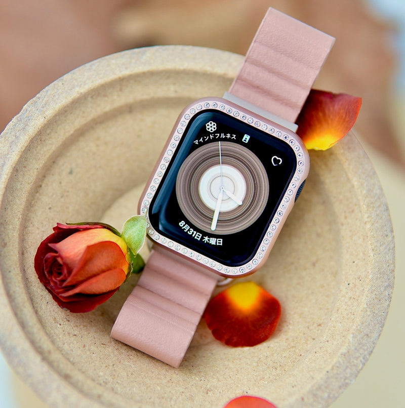 "Perfect Fit" New Autumn/Winter Color Magnetic PU Leather Apple Watch Band [Starlight]