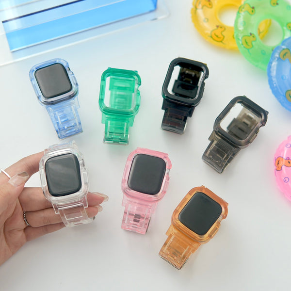 "Midsummer Transparency" 7 Colors Available Apple Watch Band Integrated 