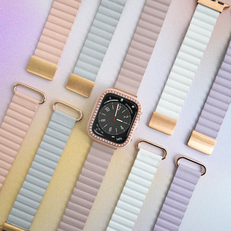 GAACAL Original New Color "Perfect Line" Magnetic PU Leather Apple Watch Band