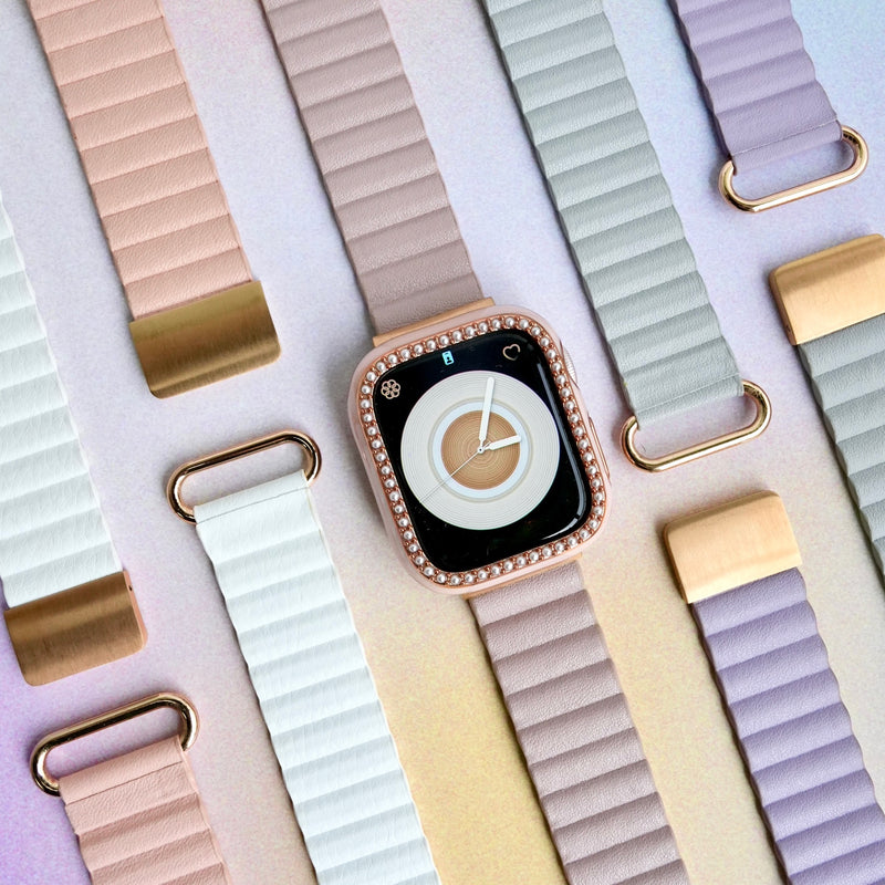 GAACAL Original New Color "Perfect Line" Magnetic PU Leather Apple Watch Band