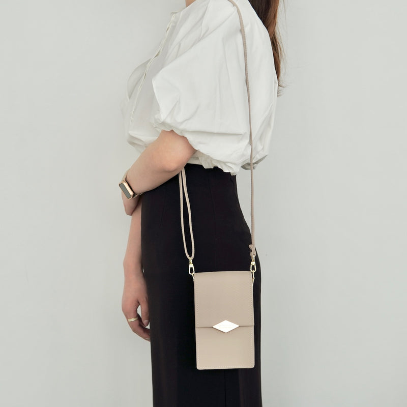 "Refined Pochette" PU Leather Shoulder Bag