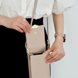 "Refined Pochette" PU Leather Shoulder Bag