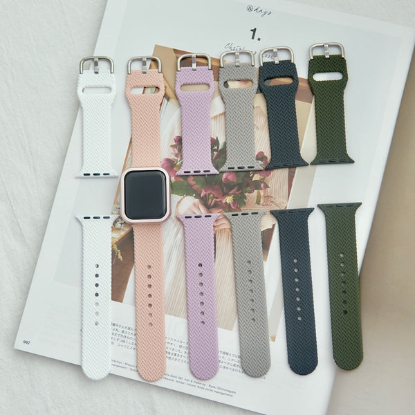"With me doing my best" Silicone Apple Watch Band 
