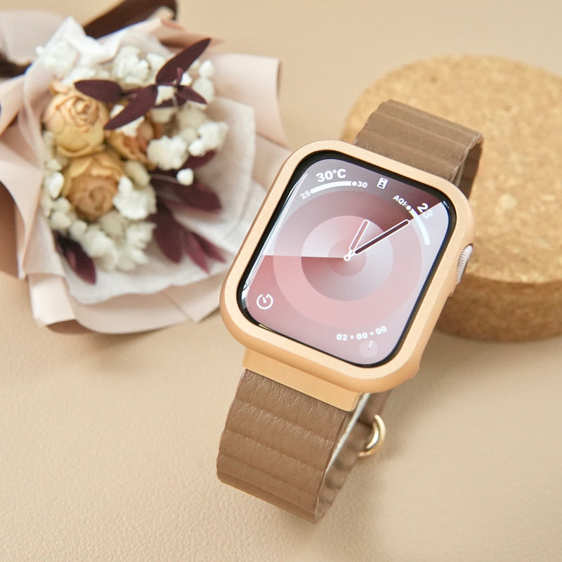 [New color for popular band 2024] "Perfect fit" magnetic PU leather Apple Watch band