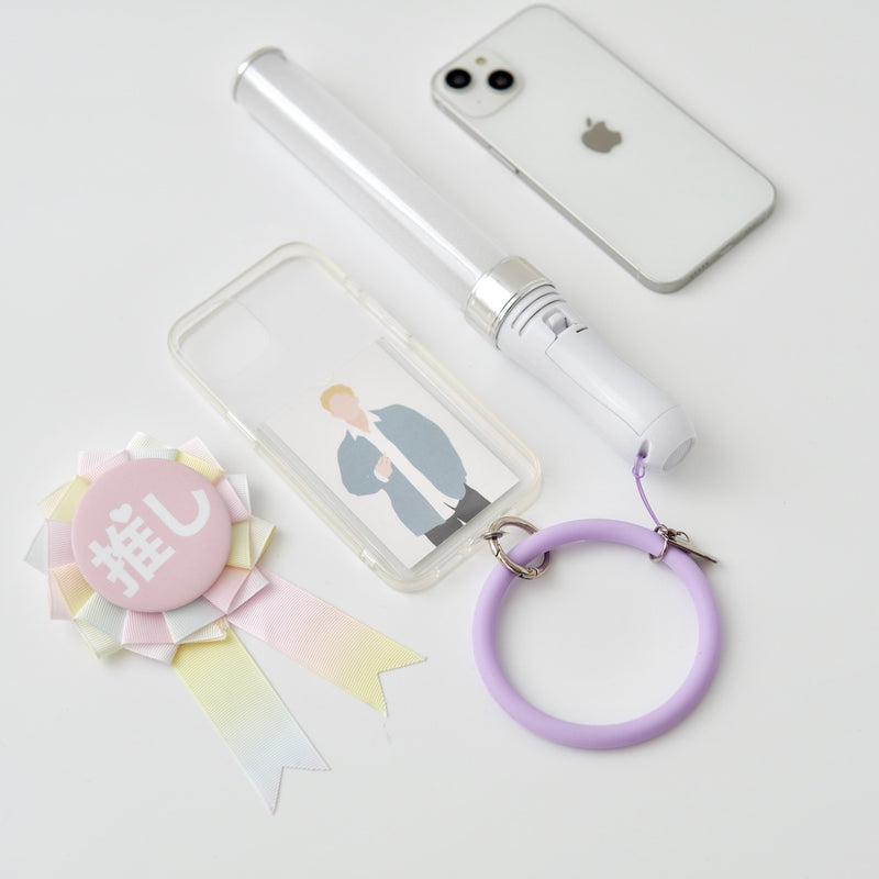 "Oshikatsu 3way" multi-function ring with clear card holder to prevent falling