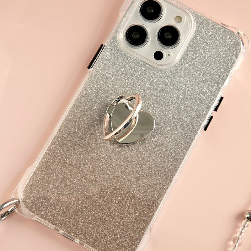 "Depending on the occasion" Silver multi-functional shoulder smartphone case