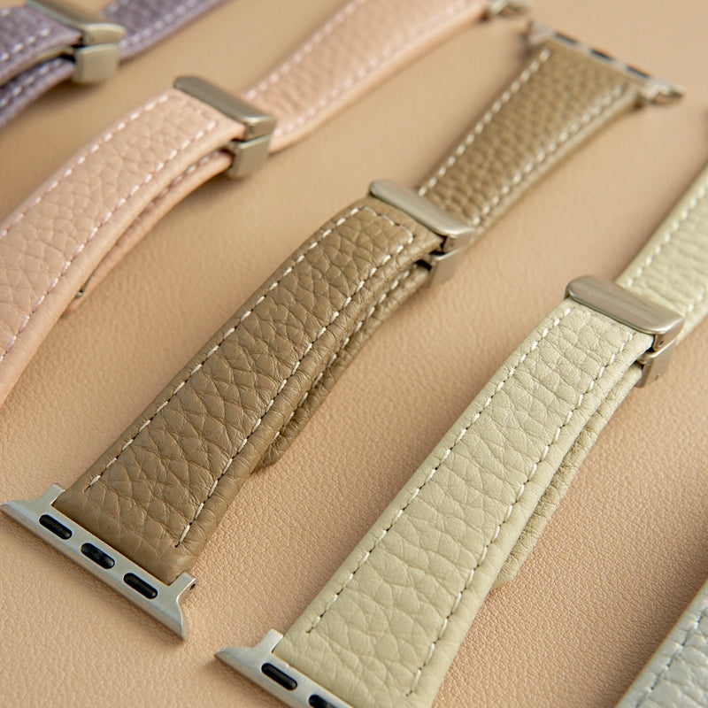 "Simple magnetic" one-touch leather watch band