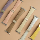 "Simple magnetic" one-touch genuine leather watch band