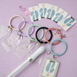 "Oshikatsu 3way" multi-function ring with clear card holder to prevent falling