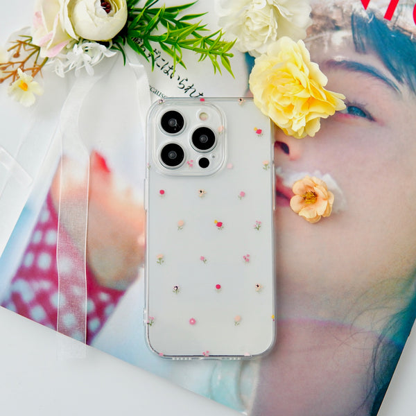 "Dot Bouquet" small flower pattern smartphone case