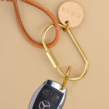 "Customized name engraving" handmade key ring