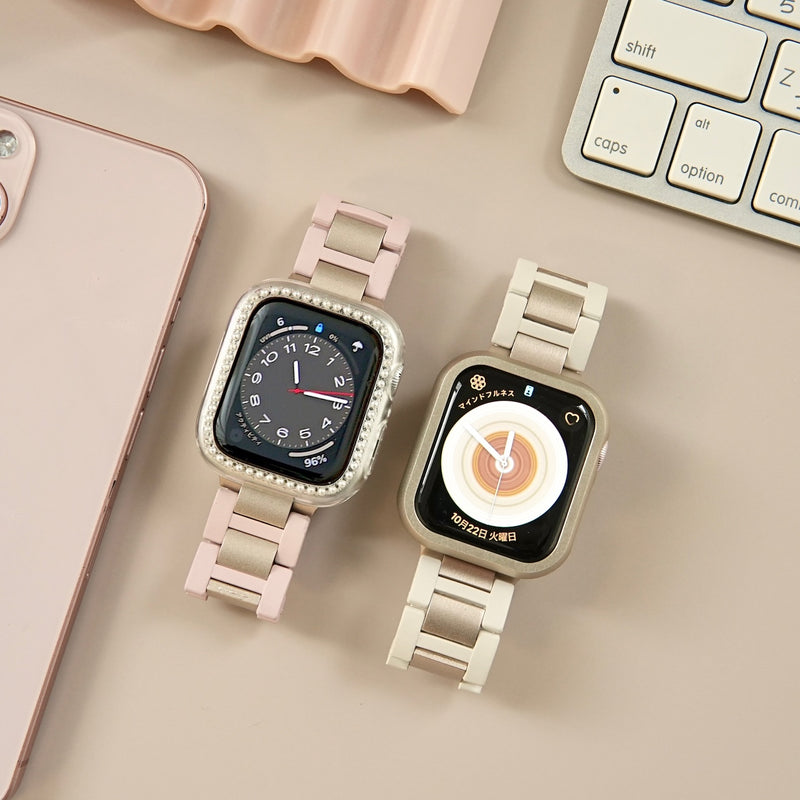 "Comfortable &amp; Casual" Silicone x Alloy Apple Watch Band