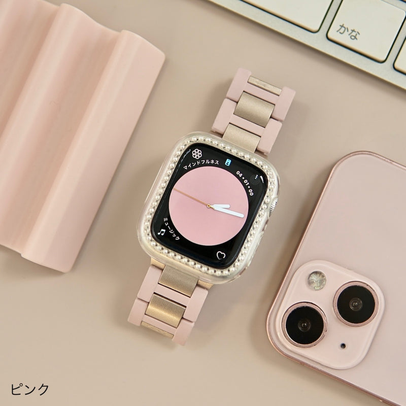 "Comfortable &amp; Casual" Silicone x Alloy Apple Watch Band