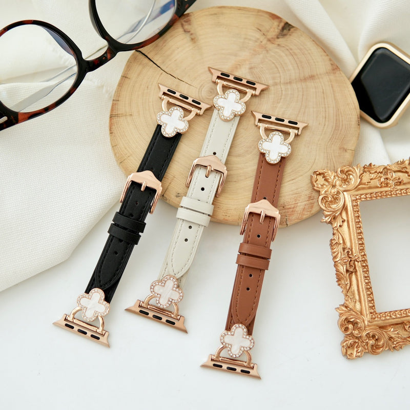 "Lucky Sparkle" Clover Motif Apple Watch Band 