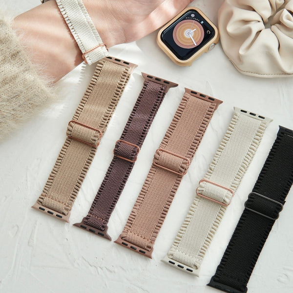 "Stable and feminine" thick nylon Apple Watch band 