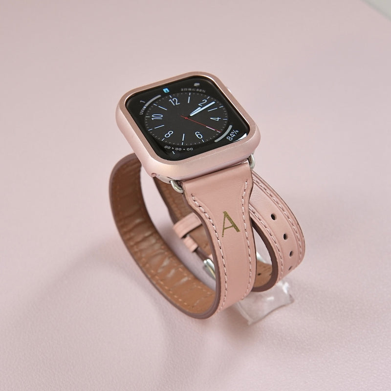 "Double Band" Double-wrap Genuine Leather Apple Watch Band