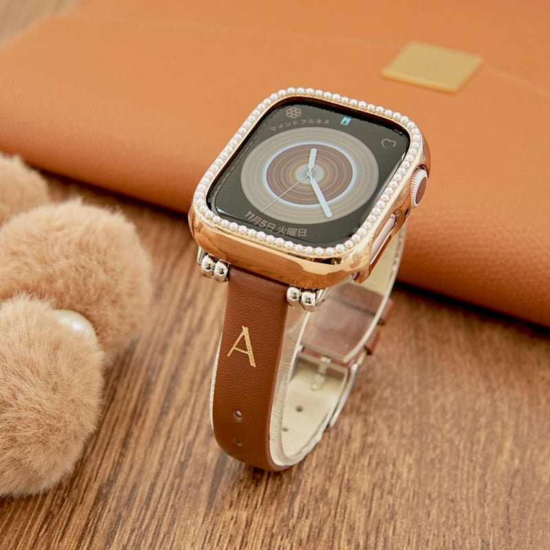 "Latte Leather" PU Leather Apple Watch Band 