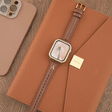 "Accessory Watch" Engraved PU Leather Apple Watch Band