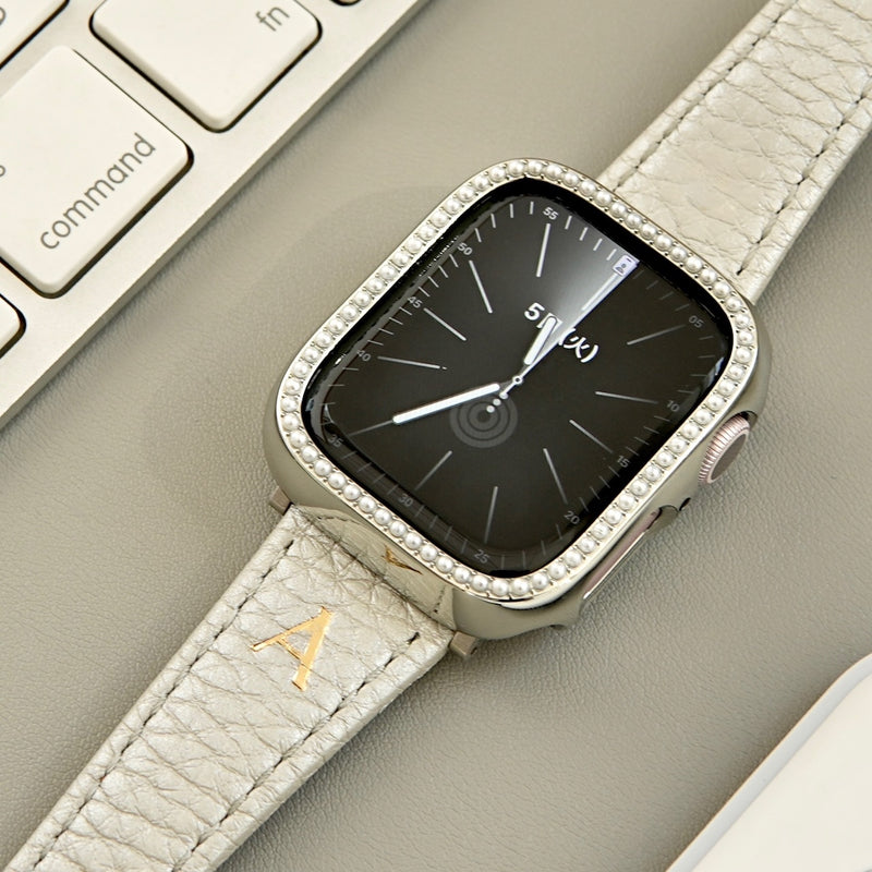 "Simple magnetic" one-touch genuine leather watch band