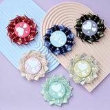 "Flowers and Hearts" Button Badge Rosette