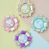 "Flowers and Diamonds" Can Badge Rosette