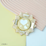 "Flowers and Diamonds" Can Badge Rosette