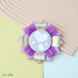 "Flowers and Diamonds" Can Badge Rosette