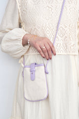 "Natural Pochette" PU Leather Mini Shoulder Bag