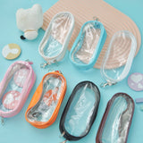 "Plenty of room for everything" goods storage pouch with clear window