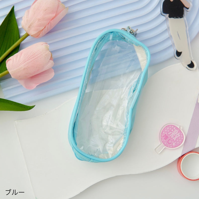 "Plenty of room for everything" goods storage pouch with clear window