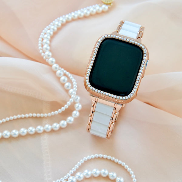 "Adult White" Ceramic Apple Watch Band 
