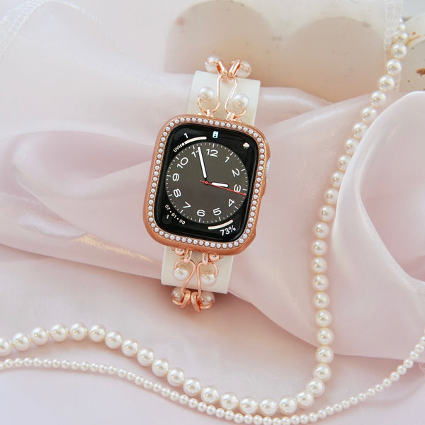 "Suzunari Pearl" freshwater pearl Apple Watch band 
