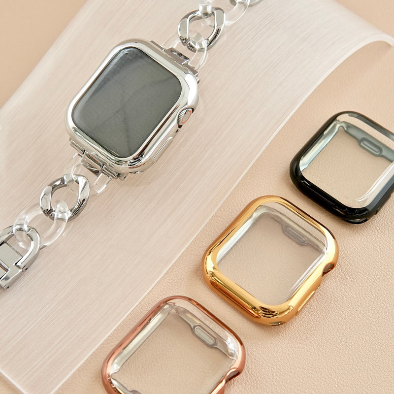 "Light Pebbles" Apple Watch Band with Diamond Cut Stones 