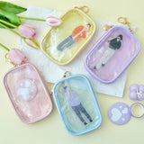 "Take the whole space with you" Clear window storage pouch