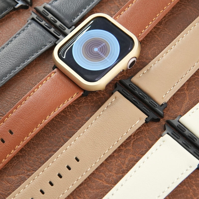 "Working Together" Basic Genuine Leather Apple Watch Band 