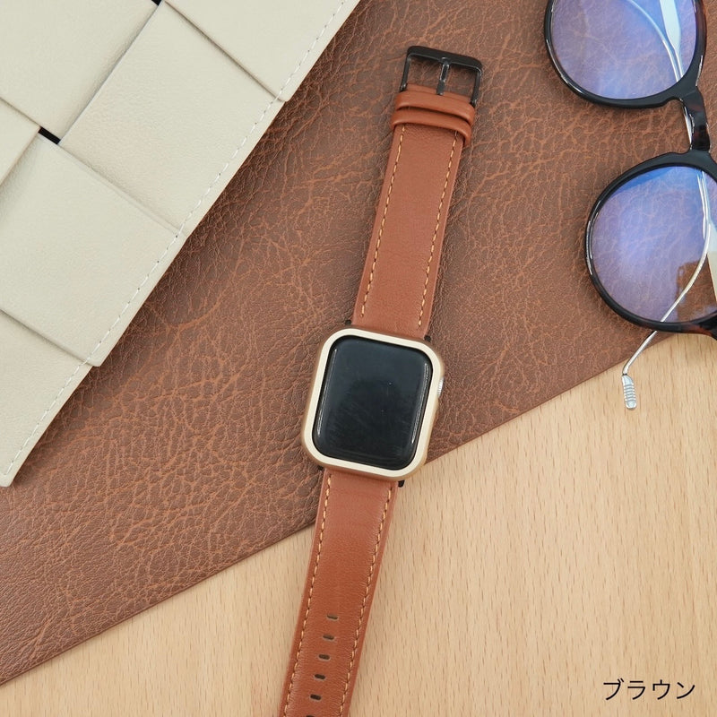 "Working Together" Basic Genuine Leather Apple Watch Band 