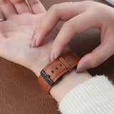 "Working Together" Basic Genuine Leather Apple Watch Band 