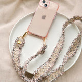 "Fluffy ribbon" GAACAL original boucle-style shoulder strap with smartphone case